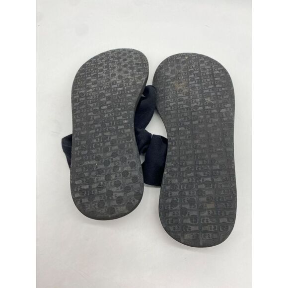 Sanuk Sandals Womens 10 Black Sling 2 Knit Fabric Thong Flats Slippers Ladies - Picture 7 of 7